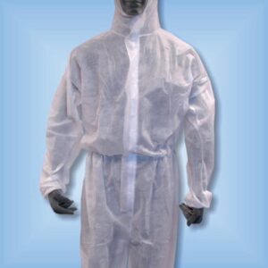 Buzo con capucha PP sin plastificar color blanco Tallas L y XL ( 50 unds.)